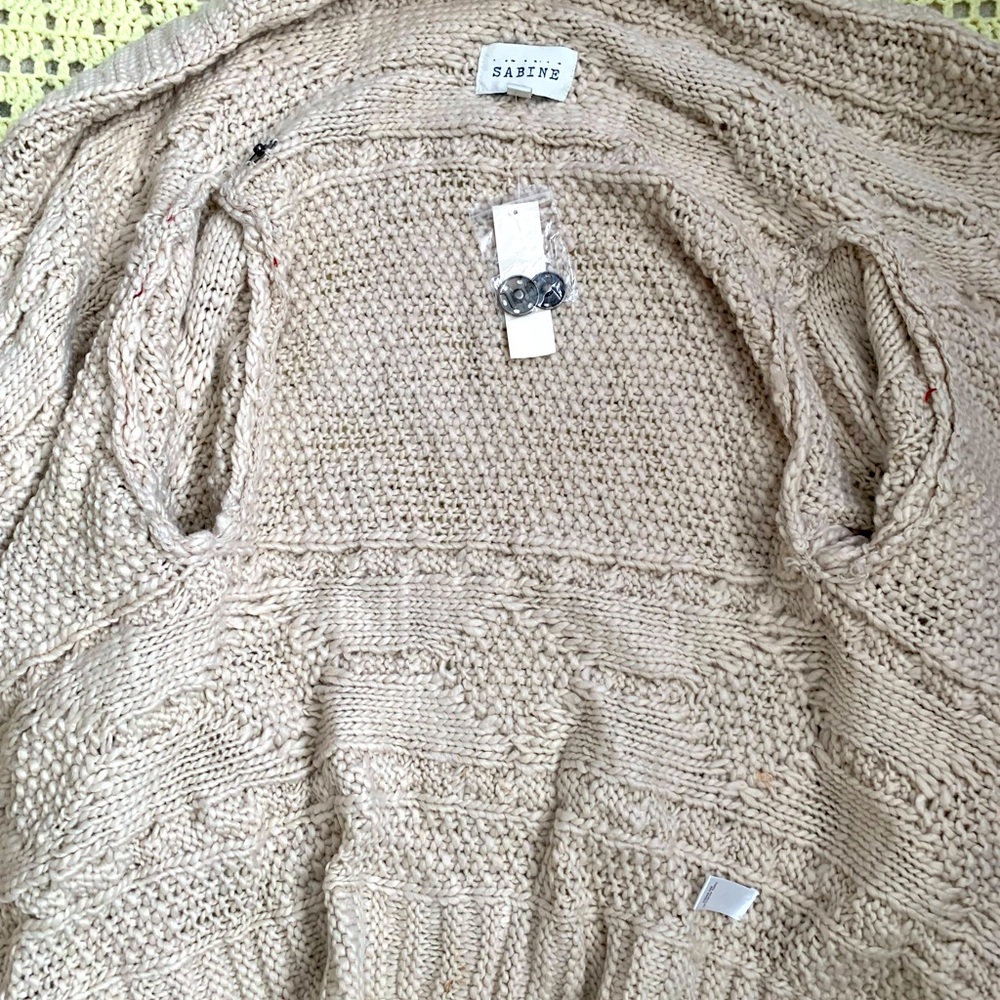 Sabine Cozy Cream Cable Knit Sweater - Picture 7 of 11